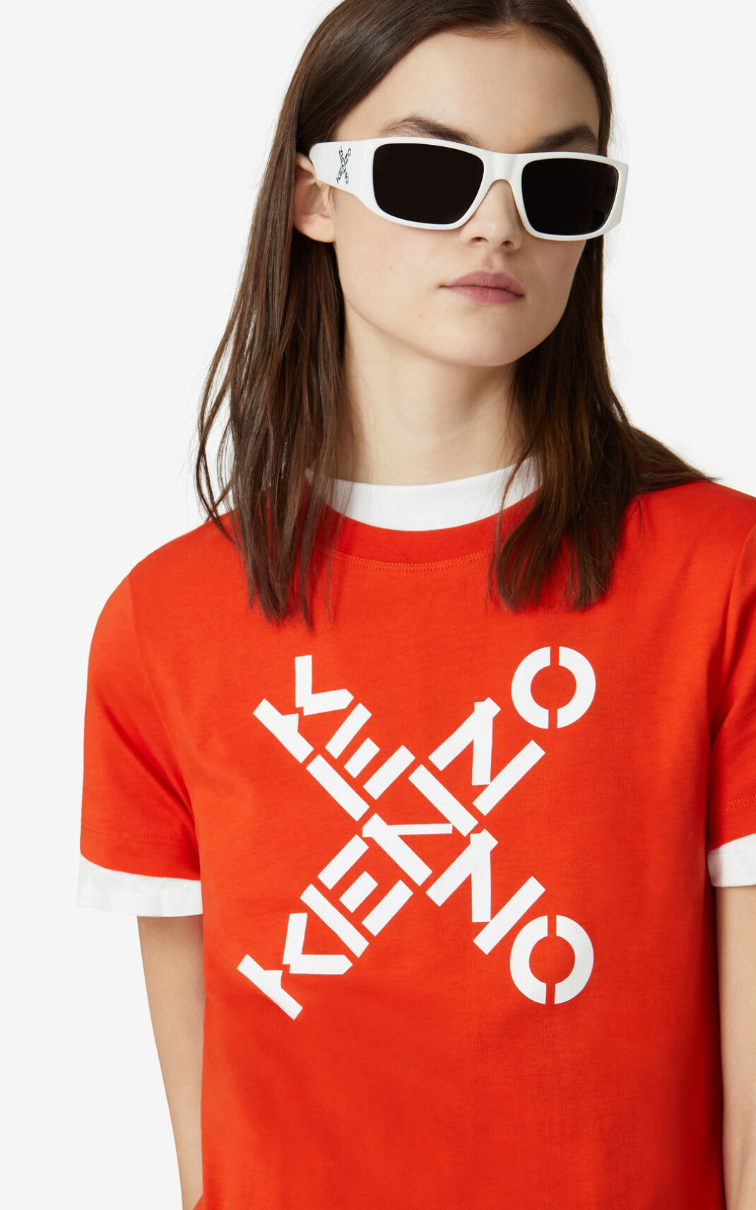 Kenzo Sport Big X Camisetas Mujer Naranjas Oscuro | 9150623-FE